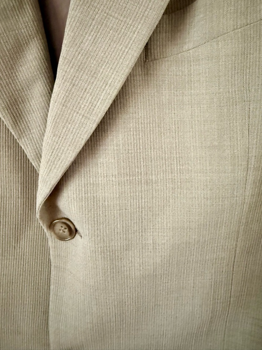 Vintage Calvin Klein Collection x Holt Renfrew Tan Italian Wool Blend Sport Coat - Picture 2 of 10